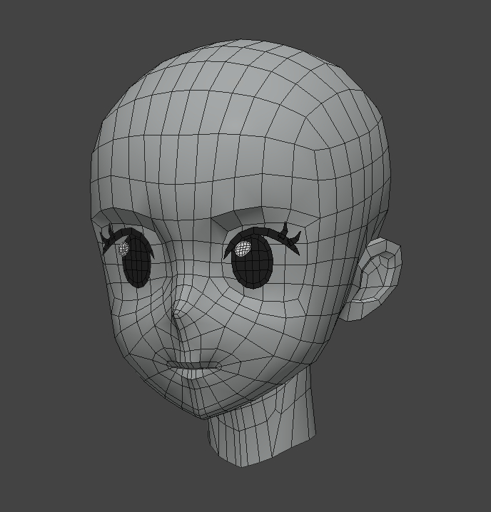 4 Categories of Face Topology in Anime 3D Model